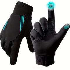 Touch Screen Winter Gloves for Men Women - Windproof Waterproof Running Gloves