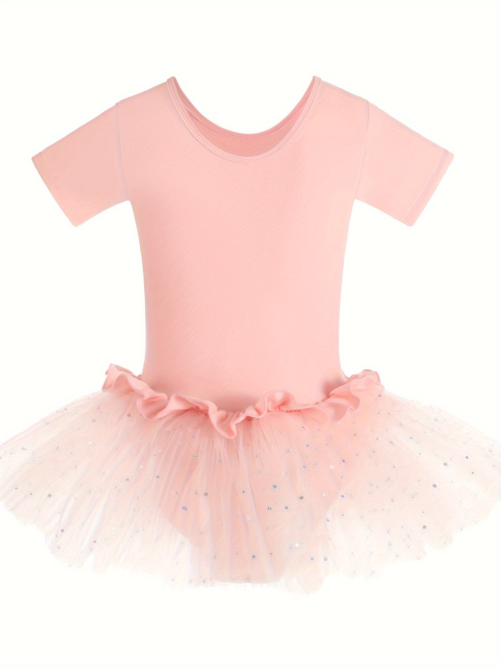 Girls Cotton Sequin Tutu Leotard Ballet Dance Suit