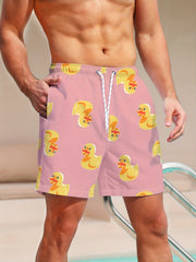 Men's Quick Dry Hawaiian Beach Board Shorts with Pockets