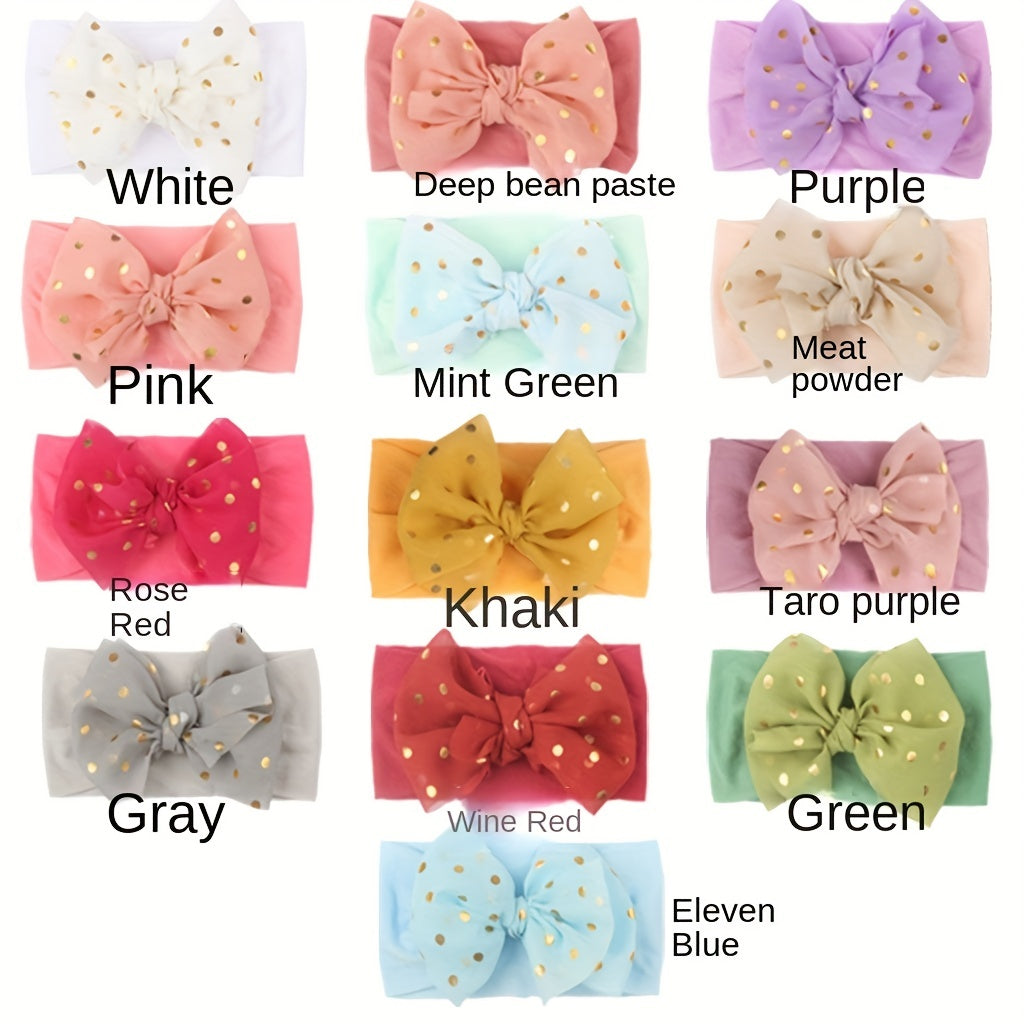 Baby Headbands Dotted Bowknot Hairbands Hair Accessories For Girls