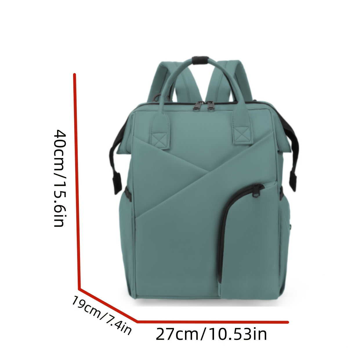 Teal Diaper Backpack Lightweight Large Capacity Mom Bag with Pockets