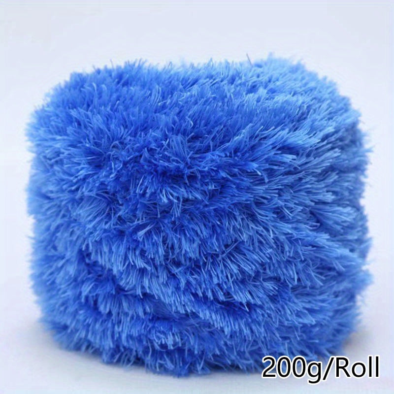Long Hair Crystal Velvet Yarn 210g - Crocheting Knitting Weaving DIY