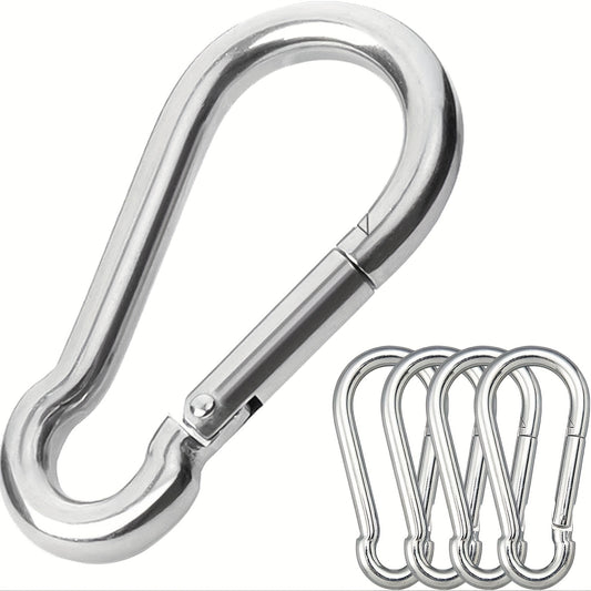5pcs Stainless Steel Spring Snap Hook Small Metal Locking Buckle Clip