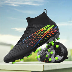 Boys High Top Non Slip Football Cleat Spikes Outdoor Soccer Cleats