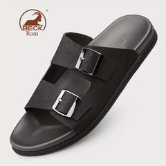 Men's Buckle Strap Slip On Slide Sandals Outdoor Slippers