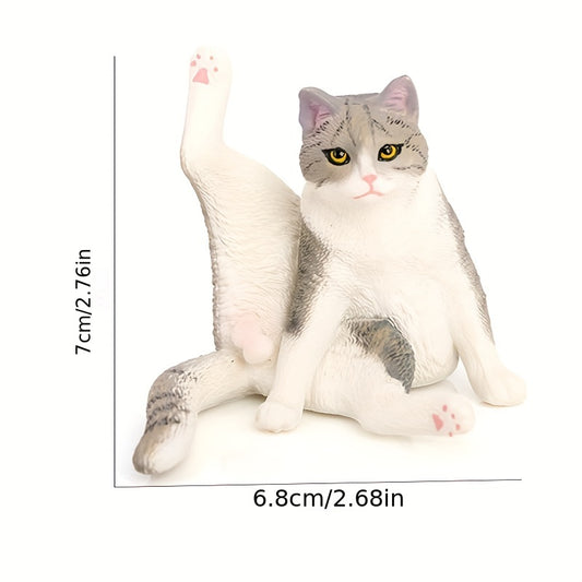 Cat Doll Toy with Lifting Legs Short Hair Creative Desktop Ornament