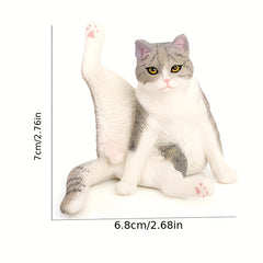 Cat Doll Toy with Lifting Legs Short Hair Creative Desktop Ornament