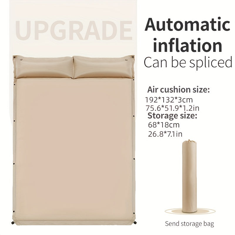 Outdoor Double Inflatable Mattress - Moisture Proof & 1 2in Thick