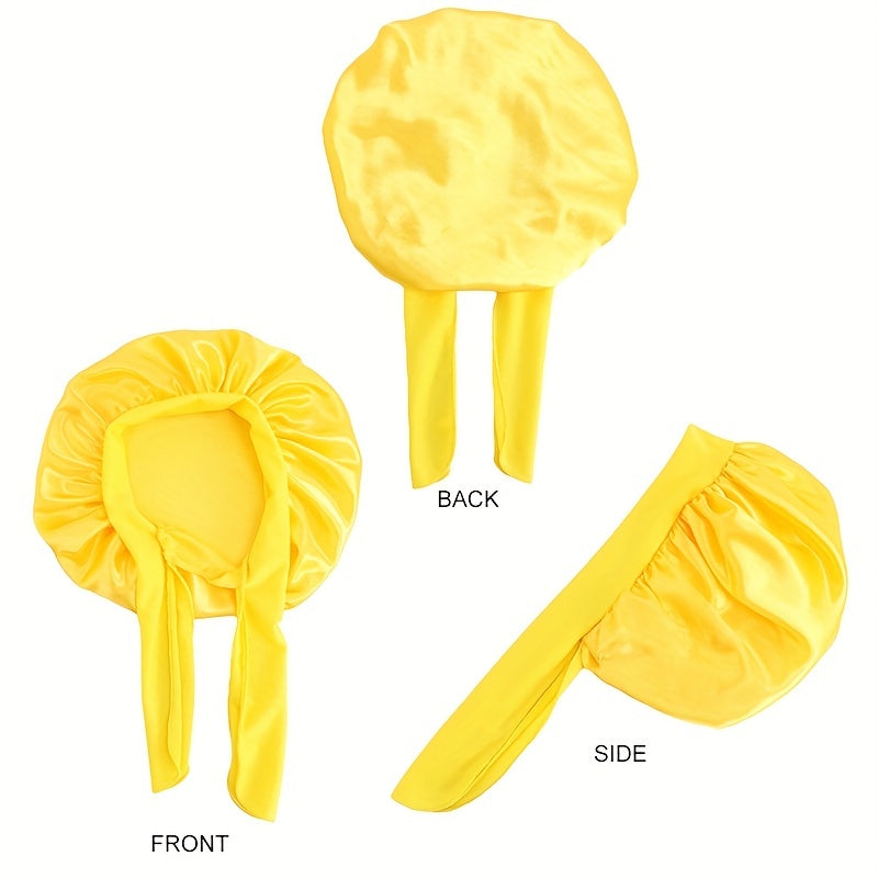 Satin Silk Bow Hair Bonnet for Toddler Boys Girls