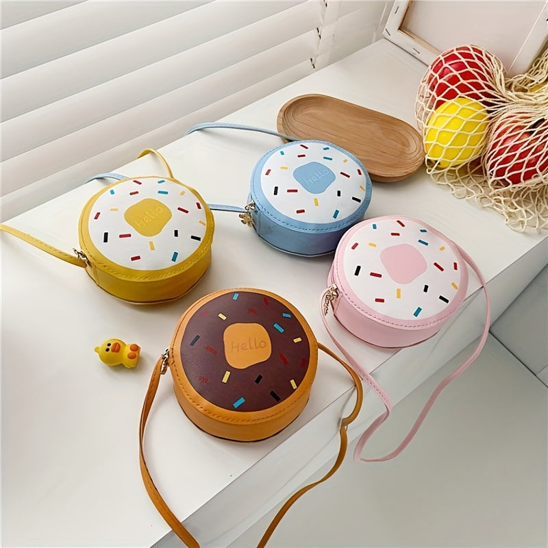 Kids Donut Crossbody Bag Small Round Shoulder Bag Coin Purse