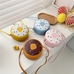 Kids Donut Crossbody Bag Small Round Shoulder Bag Coin Purse