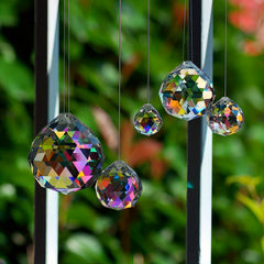 10pcs Clear AB Glass Crystal Ball Prism Pendant Sun Catcher Gardening Light