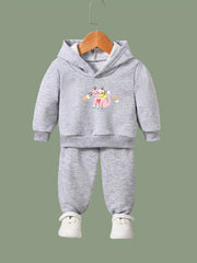 Kitty Graphic 2pcs Set Girls Casual Activewear Set