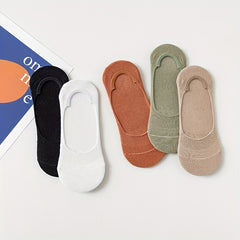 10 Pairs Women's Low Cut Ankle Socks Solid Soft Lightweight Stockings