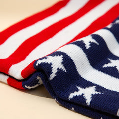 Independence Striped Star American Flag Knitted Jacquard Hat