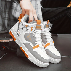 Men's High Top Thermal Sneakers with Fuzzy Lining