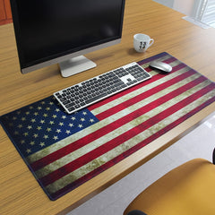American Flag Large Mouse Pad Water Resistant Non Slip Rubber Base