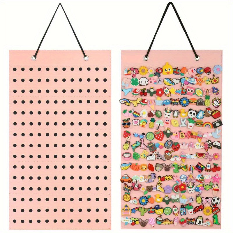 Shoe Charm Holder with 180 Holes Wall Mounted Display
