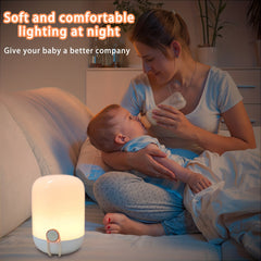 Kids Dimmable Touch Lamp Rechargeable RGB Changing Portable Bedside Lamp