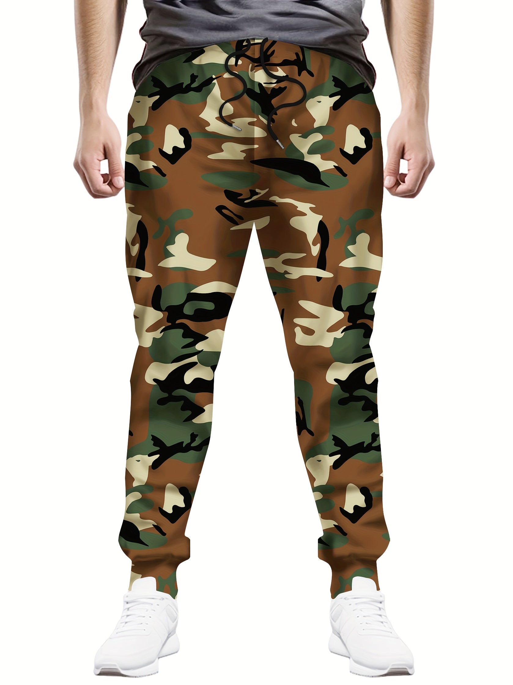 Men's Camo Drawstring Sweatpants Loose Fit Joggers