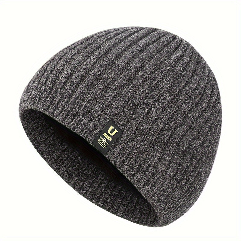 Velvet Knitted Warm Beanie Hat Ear Protection Winter Hat