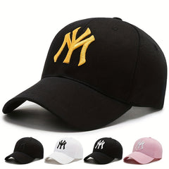 Embroidery Unisex Baseball Cap Solid Hip Hop Dad Hats Casual Adjustable Sun Hats