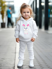 OERYUI Bunny Print Hoodies Pants Set For Spring Fall