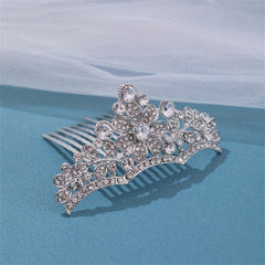 Girl's Rhinestone Crown Hair Comb - Princess Decorative Hair Accessory