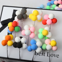 Colorful Clay Foam Ball Cake Insert Wedding Party Cake Decorations