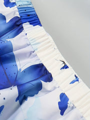 Butterfly Print Top & Wide Leg Pants Set