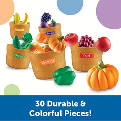 Farmer's Market Sorting Set Toy for Toddlers Pretend Play Food Set