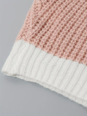 Colorblock Stripe Print Round Neck Jumper