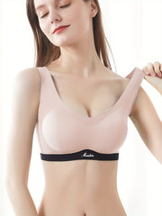 Colorblock Wireless Bra Full Coverage Women Lingerie