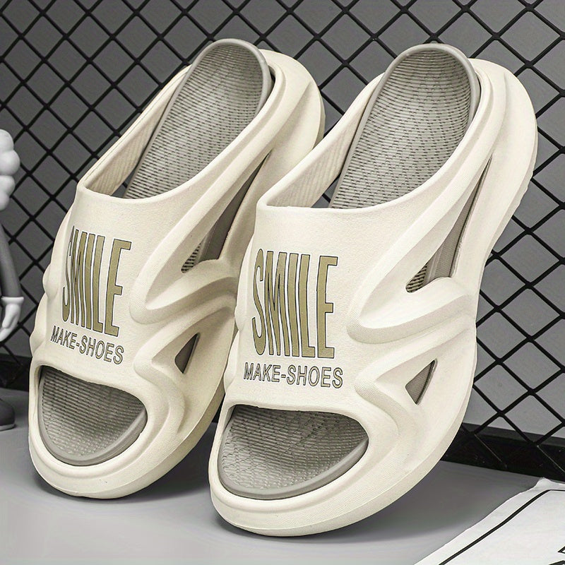 Men's Casual Non Slip Slippers Open Toe Shoes for Indoor Outdoor