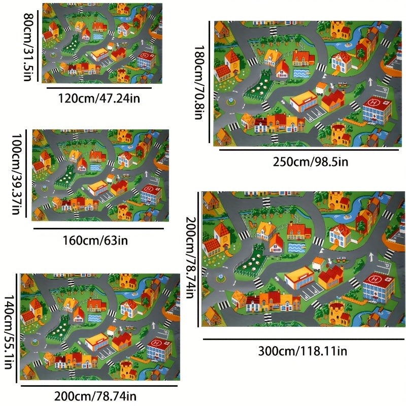 Educational Car Rugs For Kids: Road & Traffic Carpet Play Rug