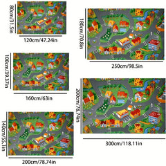 Educational Car Rugs For Kids: Road & Traffic Carpet Play Rug