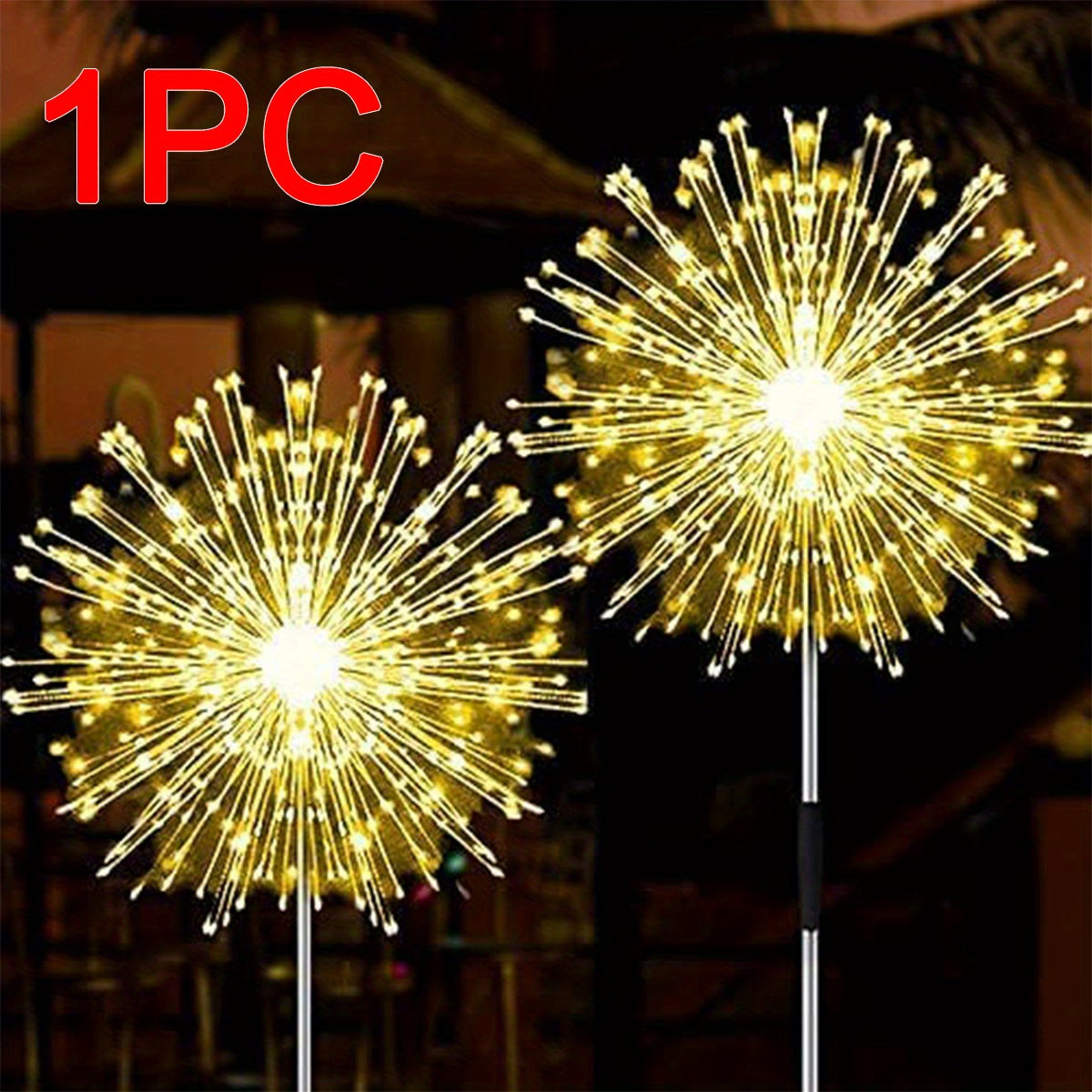 Solar Fireworks Lights 8 Modes Outdoor Waterproof 200 LEDs