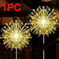 Solar Fireworks Lights 8 Modes Outdoor Waterproof 200 LEDs