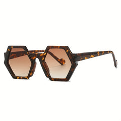 Y2K Geometric Sunglasses Hiphop Gradient Jelly Glasses UV400