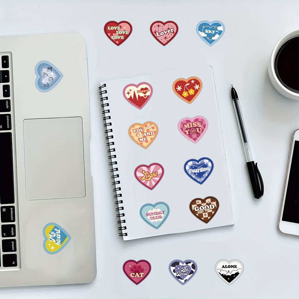 50pcs Love Series Stickers Waterproof DIY Journal Sticker Pack