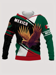 MEXICO Eagle Print Hoodies For Men Graphic Hoodie