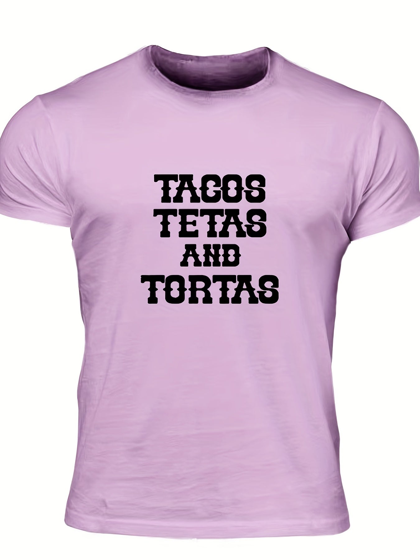 Men's Tacos Print T shirt Casual Tee for Summer Outdoor