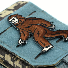 Hominid Funny Morale Patches - Embroidered Applique Fastener Hook & Loop Emblem