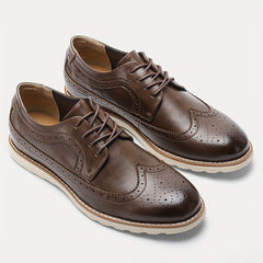 Men's Brogue Low Top Dress Shoes Non Slip Formal Shoes