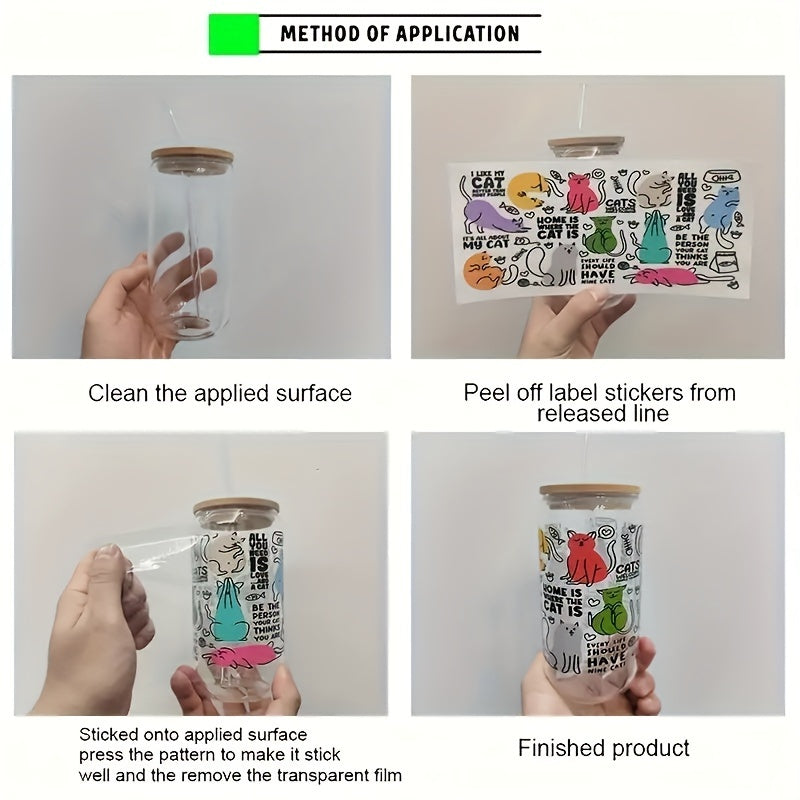 DIY UV Cup Packaging Transfer Cup Waterproof Self-adhesive Sticker