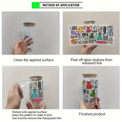 DIY UV Cup Packaging Transfer Cup Waterproof Self-adhesive Sticker
