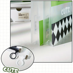 1pc Panda Style Office Document Bag A4 File Bag Large Capacity File Storage Bag