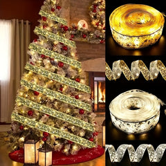 Christmas Tree Decorative Light Ribbon with 30 LED Lamps