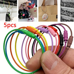 5pcs Steel Hook Buckle Keychain for Camping Hiking