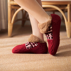 Plush Lined Socks Soft & Warm Low Cut Floor Socks Women's